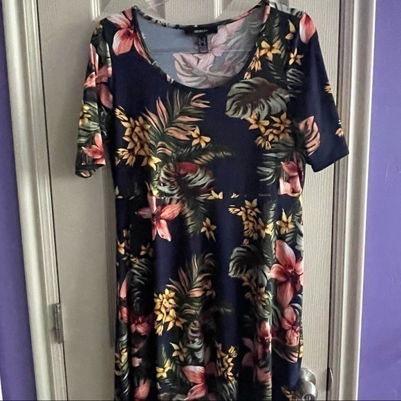 Floral A-line Dress - Picture 1 of 9
